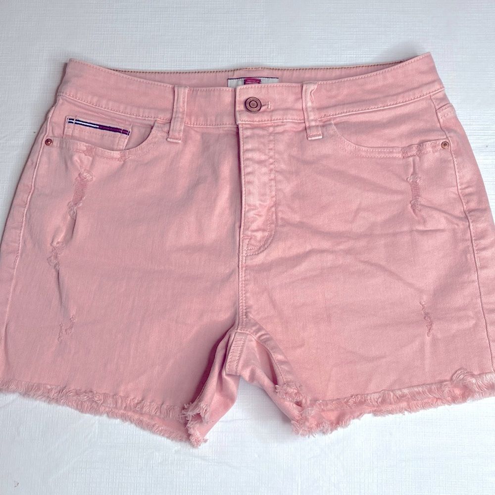 Tommy Hilfiger Shorts Pink Distressed Cut Off Shorts